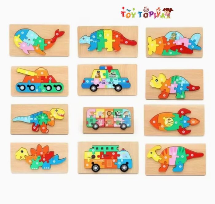 Educational Wooden Puzzle with Multiple Colour for kids - Toy Topiya
