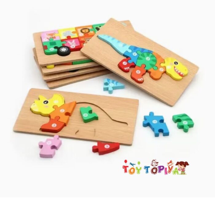 Educational Wooden Puzzle with Multiple Colour for kids - Toy Topiya