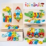 Educational Wooden Puzzle with Multiple Colour for kids