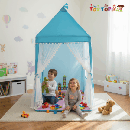 Castle Tent House.with free Ball,doll and fairy light - Blue