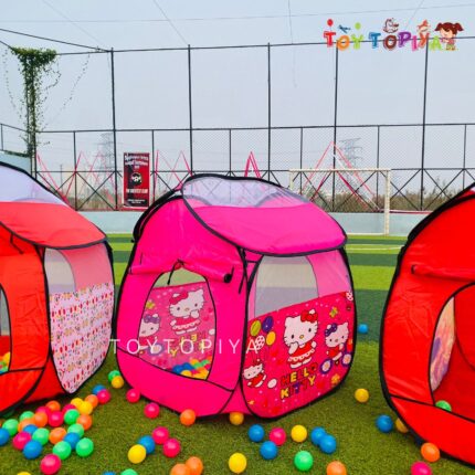Kids Play Tent House –with FREE 100 PCS Balls - Hellokitty