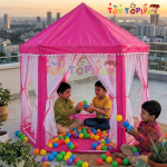 Diamond Castle Tent House with 50 Balls & Fairy Lights
